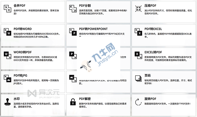 10 款中文免费使用的在线 PDF 工具网站集锦 (免安装/转换Word格式等),第4张